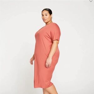 NWT Universal Standard Petite Teresa Liquid Jersey V Neck Dress Sz 4X